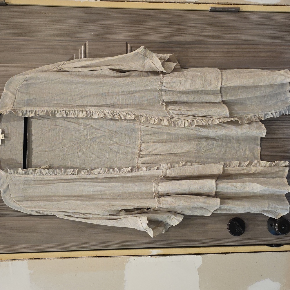 Easel Beige Knit Kimono L